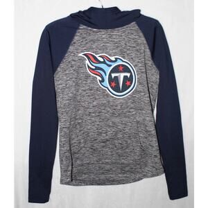 G-III 4Her by Carl Banks Tennessee Titans Pullover Hoodie Heather Gray/Navy SZ S